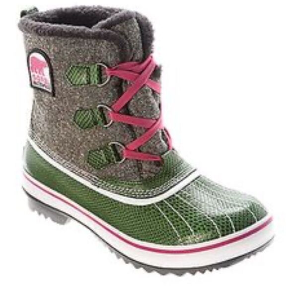 Sorel Tivoli Waterproof Boots Green, Tweed, and Pink. 9.5 W - Picture 1 of 14